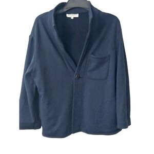 Oldenburgh Knit Cardigan Relaxed Fit Button Front Jacket Navy Blue‎ M